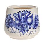 фото Горшки для цветов декоративные Гончар Скарлет №1 (синий цветок) 31 см