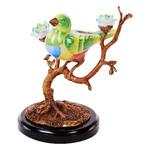 фото Фигурка фарфоровая птица на бронзовой ветке 24см Handicraft