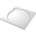 фото Tray S A 100x100x6 Белый