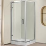 фото Porta A-11 80x80 профиль Хром стекло прозрачное