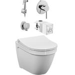 фото S 50 5956B003-0101 с гигиеническим душем Vitra Minimax S A49218EXP с сиденьем Микролифт Хром