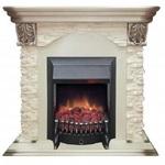 фото Real-Flame Dublin LUX STD/EUG WT с очагом Fobos s Lux BL/BR, Majestic s Lux BL/BR