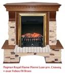 Фото №2 Royal Flame Pierre Luxe угл. Сланец под классический очаг (Темный дуб)