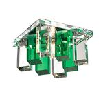 фото Светильник встраиваемый Novotech Caramel 2 369372 хром/прозрачно-зеленый IP20 G9 40W 220V