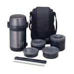 фото Термос с пластиковыми контейнерами и ложкой тм Thermos jls-1601 food 1.6л