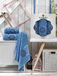 фото Полотенце Damask Цвет: Голубой (50х80 см - 2 шт,70х130 см)