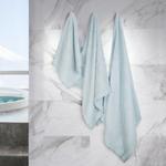фото Полотенце для сауны Цвет: White Blue (100х160 см)