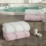 фото Набор полотенец BB Towels Цвет: Clear White & Lilac (50х100 см - 2 шт,70х150 см- 2 шт)