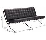 Фото №2 Barcelona Sofa DG-F-SF304BLL черная кожа