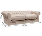 Фото №2 The Pettite Kensington Upholstered Sofa DG-F-SF360 кремовый лен