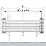 Фото №4 Arbonia BANK-RADIATOR 5F4200 4-х трубчатый радиатор, 5 секций, длина 2000мм