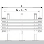 Фото №4 Arbonia BANK-RADIATOR 4F4200 4-х трубчатый радиатор, 4 секции, длина 2000мм