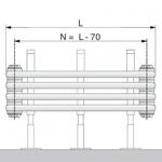 Фото №4 Arbonia BANK-RADIATOR 7F4300 4-х трубчатый радиатор, 7 секций, длина 3000мм