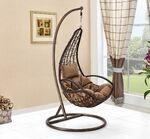 Фото №4 Подвесное кресло Rocco Brown коричневого цвета