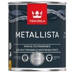 фото Краска по ржавчине Tikkurila Metallista глянцевая серебряная 0,9 л