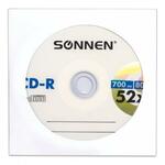 фото Диск CD-R SONNEN, 52x, 700 Mb, бумажный конверт