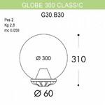 Фото №2 G30.B30.000.BXE27 Уличный светильник Fumagalli Globe 300 Classic