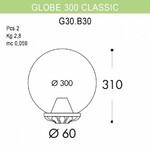 Фото №2 G30.B30.000.BYE27 Уличный светильник Fumagalli Globe 300 Classic