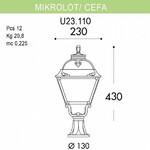 Фото №2 U23.110.000.BYF1R Уличный светильник Fumagalli Mikrolot/Cefa