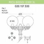 Фото №3 G30.157.S30.BZE27 Уличный фонарь Fumagalli Ricu Bisso/G300 3L