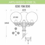 Фото №3 G30.158.S30.BZE27 Уличный фонарь Fumagalli Artu Bisso/G300 3L