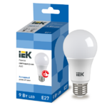 фото Лампа светодиодная IEK Eco A60 9 Вт Е27 6500К