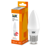фото Лампа светодиодная IEK Eco C35 7 Вт Е27 3000К