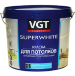 фото Краска для потолков VGT ВД-АК-2180 супербелая 7 кг