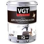 фото Краска акриловая VGT Premium IQ103 для стен и потолков сияющая белизна 10 л