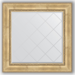 фото Зеркало в багетной раме Evoform состаренное серебро 92x92 см