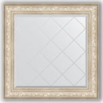 фото Зеркало в багетной раме Evoform серебро 90x90 см