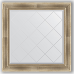 фото Зеркало в багетной раме Evoform серебряный акведук 87x87 см