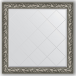 фото Зеркало в багетной раме Evoform византия серебро 109x109 см