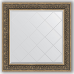 фото Зеркало в багетной раме Evoform вензель серебряный 89x89 см