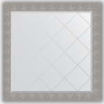фото Зеркало в багетной раме Evoform чеканка серебряная 106x106 см