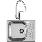 фото Focus FOC56MLi77 со смесителем для кухни Grohe Euroeco New 32752000 Нержавеющая сталь Хром