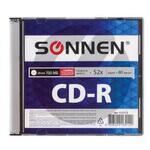 фото Диск CD-R SONNEN, Slim Case, 52x, 700 Mb